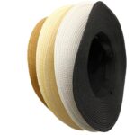 Unisex Straw Trilby Fedora Hat for Summer Beach Wear