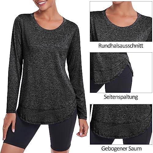 Deaviya Womens Long Sleeve Sports Yoga T-Shirt