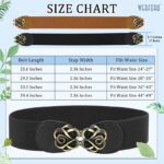 WERFORU 2 Pack Women Elastic Vintage Stretch Waist Belts