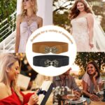 WERFORU 2 Pack Women Elastic Vintage Stretch Waist Belts