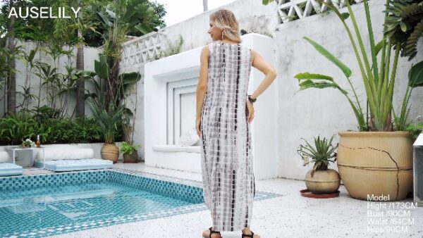 AUSELILY Women Summer Casual Maxi Dresses Beach Cover-Ups