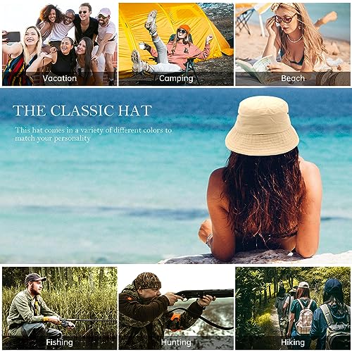 YAMEIZE Summer Trendy UV400 Bucket Hat for All Ages