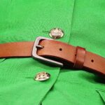 Deneau London Women's Leather Belt, Handmade, Vintage Style