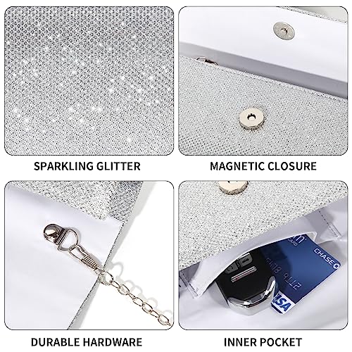 BBjinronjy Clutch Bag with Detachable Chain for Ladies