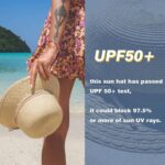 Comhats Women's Beach Straw Sun Hat UPF 50 Packable