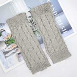 Qiuyan Fashion Warm Soft Fingerless Knit Arm Warmers