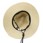 Unisex Straw Trilby Fedora Hat for Summer Beach Wear
