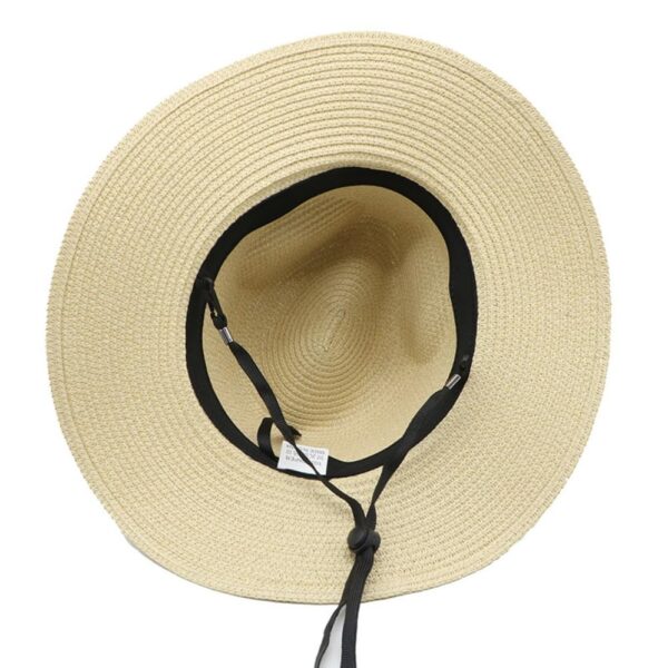 Unisex Straw Trilby Fedora Hat for Summer Beach Wear