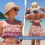 Comhats Women's Beach Straw Sun Hat UPF 50 Packable