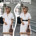 WERFORU 2 Pack Women Elastic Belts with Gold O Ring Buckle