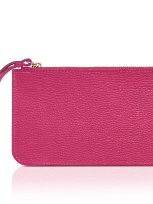 Montte Di Jinne – Women Genuine Leather Wristlet Bag (Fuchsia)