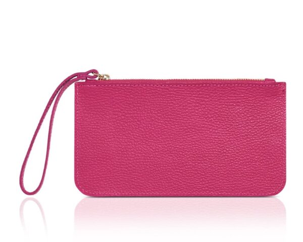 Montte Di Jinne – Women Genuine Leather Wristlet Bag (Fuchsia)