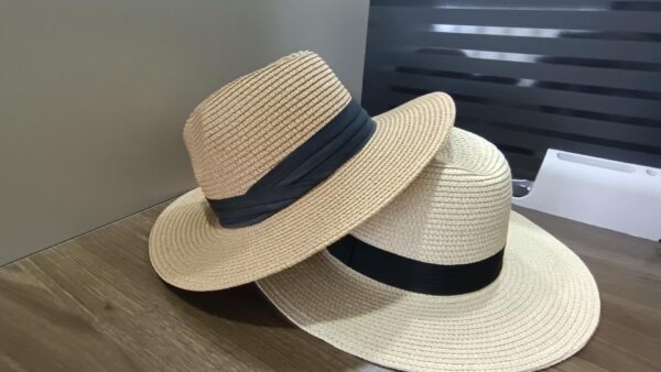 KXF 2 Pack Unisex Wide Brim Straw Sun Hat, Adjustable