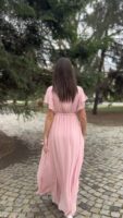 Ever-Pretty V-Neck Ruffle Sleeve Chiffon Bridesmaid Dress