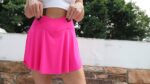 TZLDN Women's Pleated Tennis Skirt with Shorts Pockets