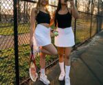 Women's Athletic Skort with Pockets - Pleated Mini Skirt