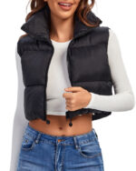 Fuinloth Women's Lightweight Padded Cropped Vest