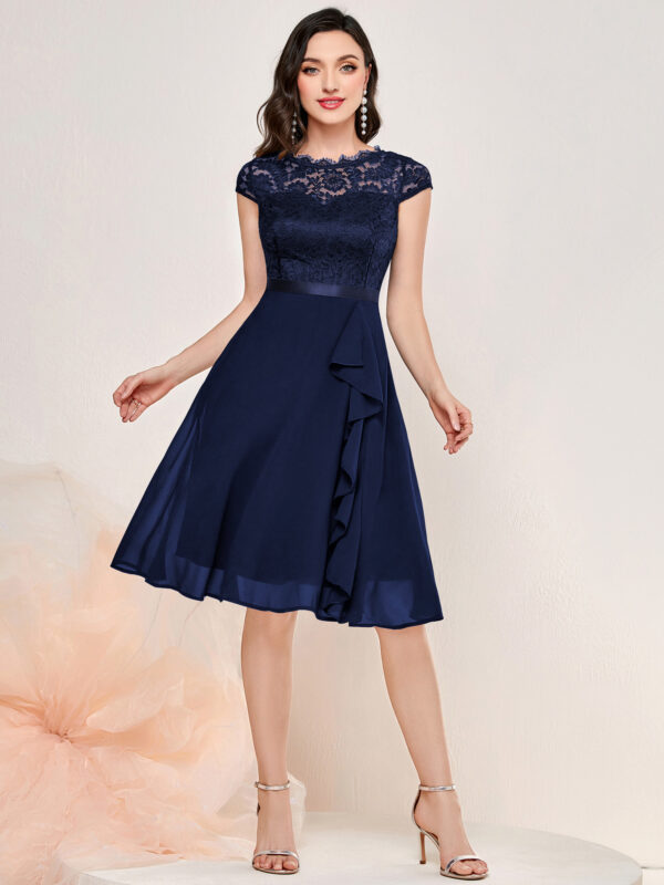 MIUSOL Women's Vintage Lace Chiffon Party Swing Dress