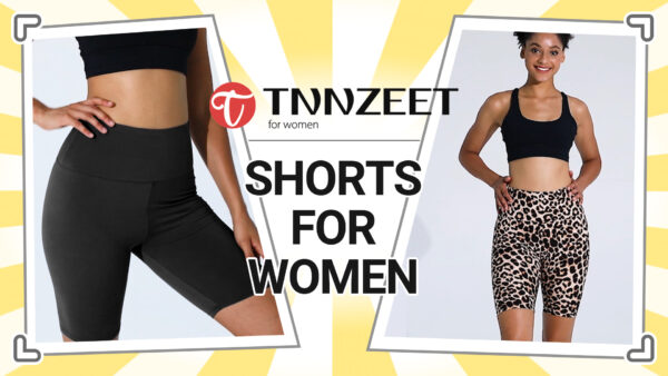 TNNZEET Women's High Waisted Cycling Shorts for Gym