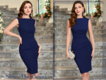MIUSOL Women's Vintage Pleated Sleeveless Pencil Dress