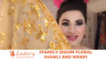 Sequin Floral Shawls for Evening Dresses, Sheer Mesh Wraps