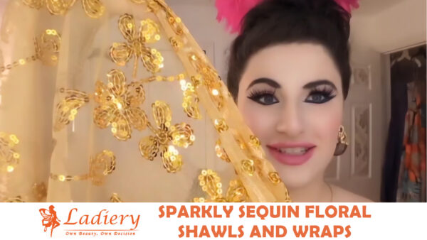 Sequin Floral Shawls for Evening Dresses, Sheer Mesh Wraps