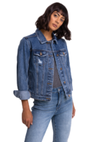 Roman Originals Women's 100% Cotton Denim Jacket - Light Wash