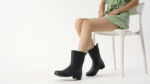 DREAM PAIRS Women's Mid Calf Waterproof Rain Boots