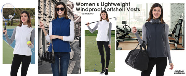 Outdoor Ventures Women's Lightweight Windproof Gilet