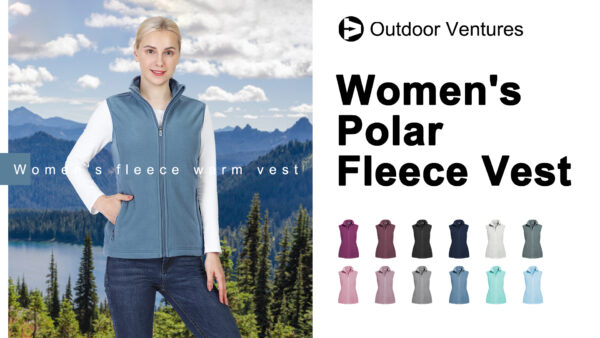 Outdoor Ventures Women's Fleece Gilet with Zip Pockets