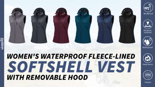 33,000ft Women's Lightweight Softshell Hooded Vest