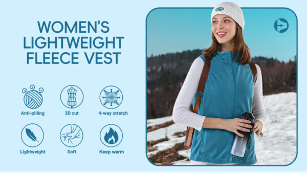 Outdoor Ventures Women's Lightweight Fleece Vest 160g