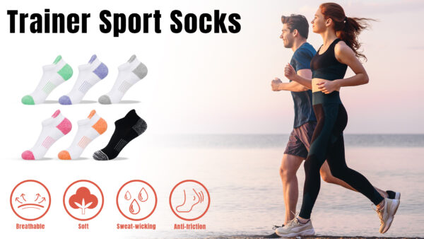ILovDaisy Women's Ankle Running Socks, 5 Pairs