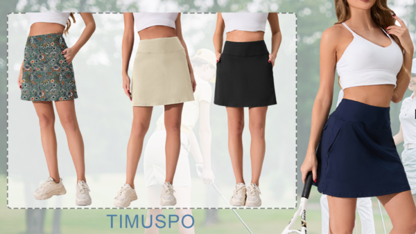 Timuspo Women's Tennis Skort with Pockets - Casual Wear