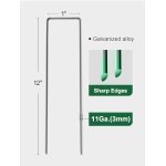 GROWNEER 50-Pack 30cm Heavy Duty 11 Gauge Garden Stakes