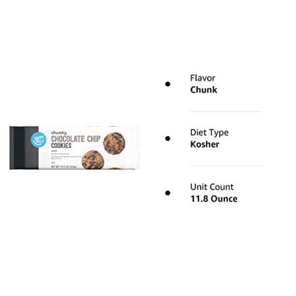 Happy Belly Chunky Chocolate Chip Cookies, 333g (Pack of 1)
