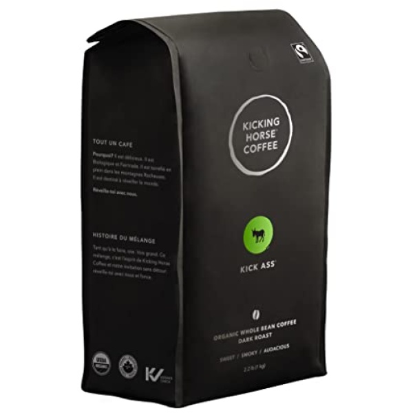 Kicking Horse Coffee, Kick Ass, Dark Roast, Whole Bean, 1kg
