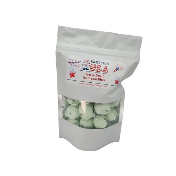 Freeze Dried Mint Chocolate Chip Ice Cream Bites