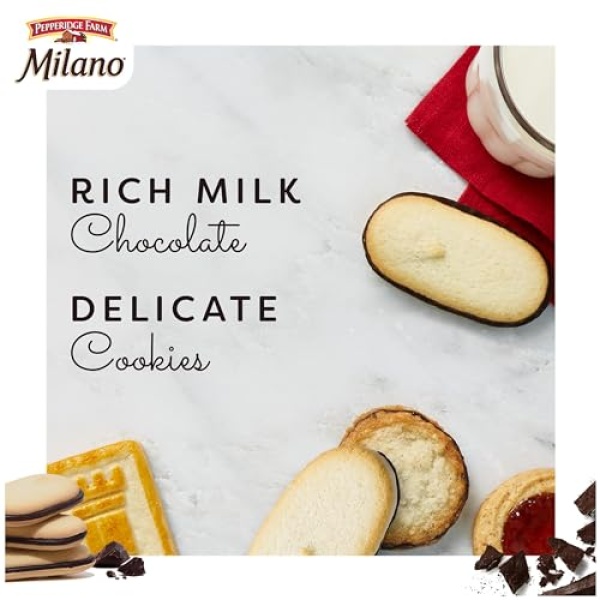 Milano Milk Chocolate Cookies, 170g Bag (15 Cookies)