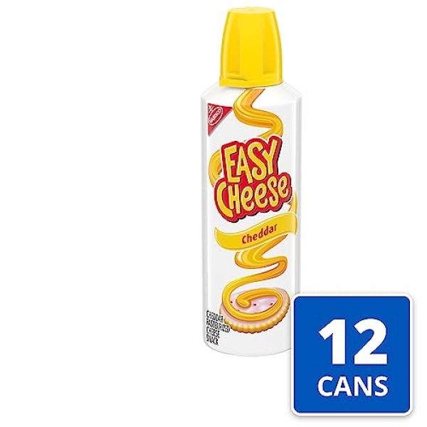 Easy Cheese Cheddar Snack, 12 - 227 g Cans