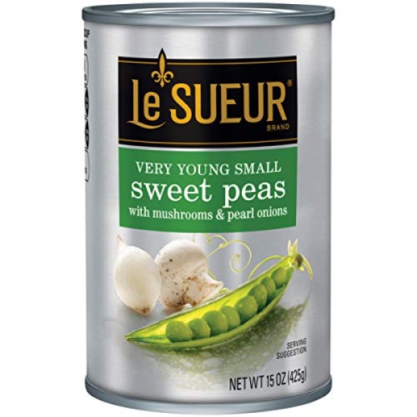 Le Sueur Sweet Peas with Mushrooms & Onions, 425g
