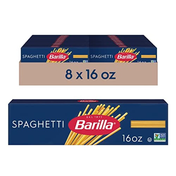 Barilla Spaghetti Pasta, 454g Box (Pack of 8) - Non-GMO