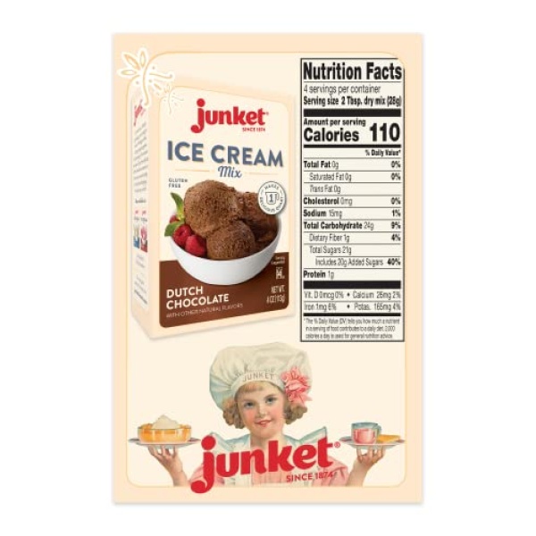 Junket Dutch Chocolate Ice Cream Mix, 113g