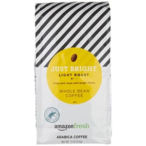 Amazon Fresh Light Roast Whole Bean Coffee, 340g