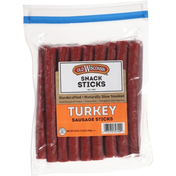 Old Wisconsin Turkey Sausage Sticks, 794g Resealable Package