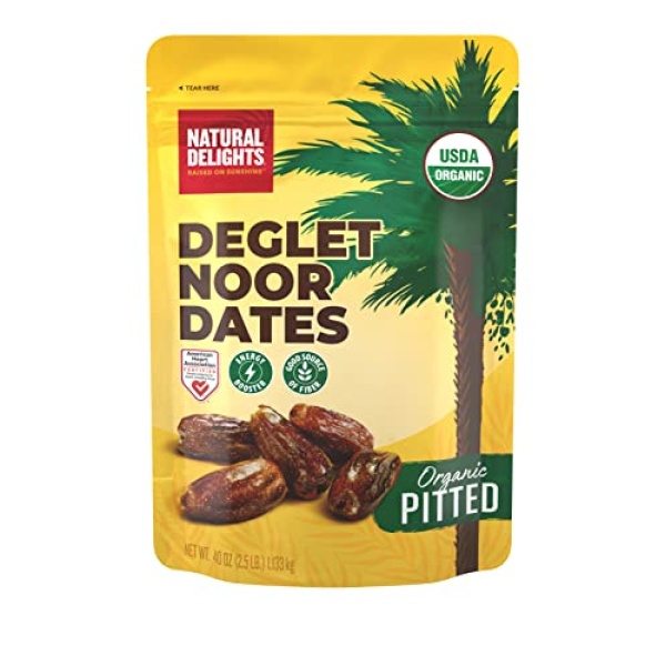 Organic Pitted Deglet Noor Dates, 1.13 kg Pouch