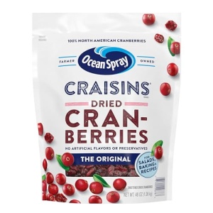 Ocean Spray Craisins Dried Cranberries, Original, 1.36 kg