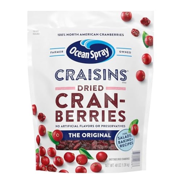 Ocean Spray Craisins Dried Cranberries, Original, 1.36 kg