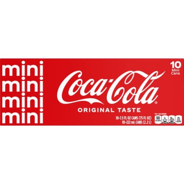 Coke Mini-Can 222ml, 10 pack