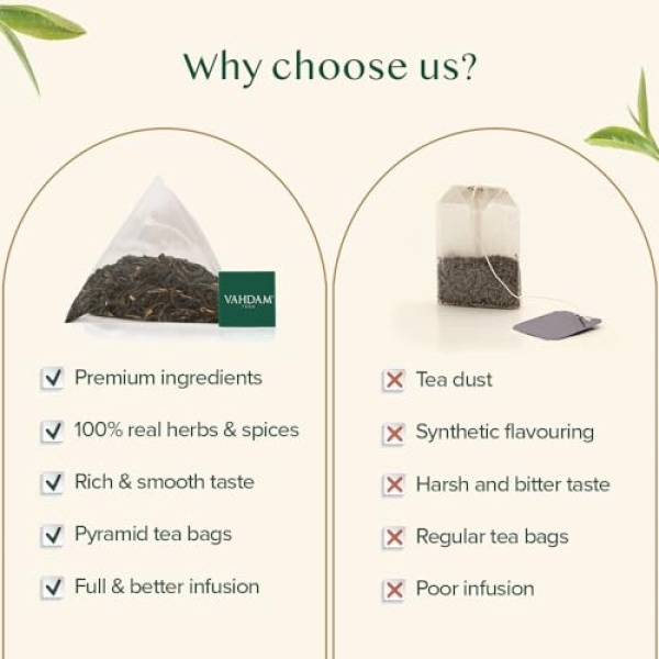 VAHDAM Darjeeling Black Tea Bags (100 Count) High Caffeine